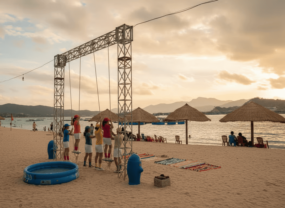 Tổ chức teambuilding ở bãi Kinh